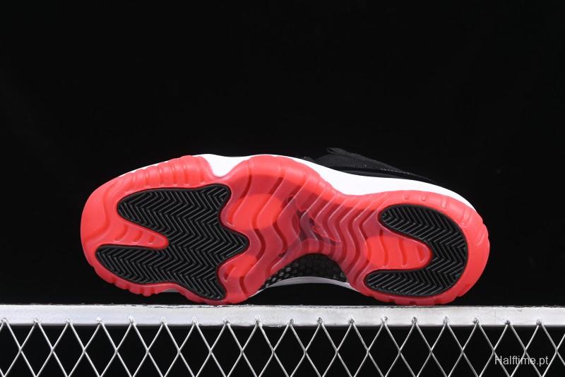 Nike Air Jordan 11 Low Bred Basketball Shoes with Patent Leather and Carbon Fiber - FV5104-006