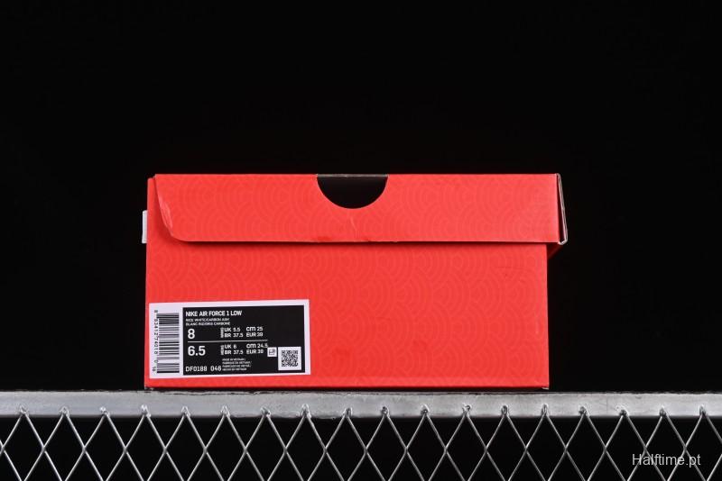 Nike Air Force 1 '07 Low Nezha Collaboration Grey Red Swoosh Casual Sneakers - DF0188-046