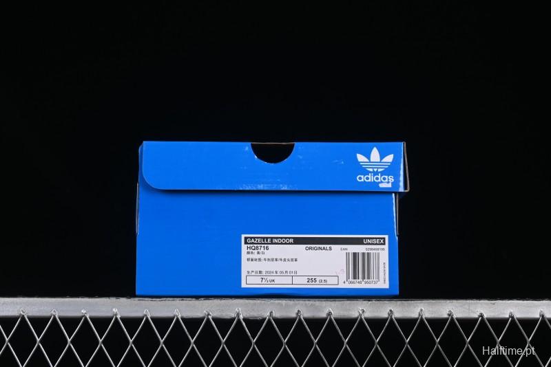 Adidas Gazelle Indoor HQ8716 Retro Casual Slip-Resistant Durable Low-Top Sneakers - HQ8716
