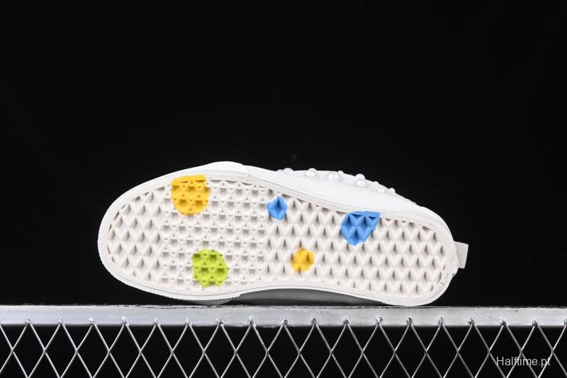 Vans Knu Skool Pearl White Chunky Sneakers with D-Ring Lacing System - VN000D22QC5