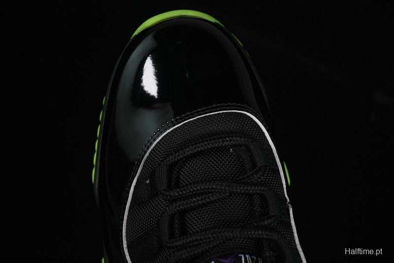 Nike Air Jordan 11 Retro CT8012-003 Basketball Shoes in Black & Guacamole Green