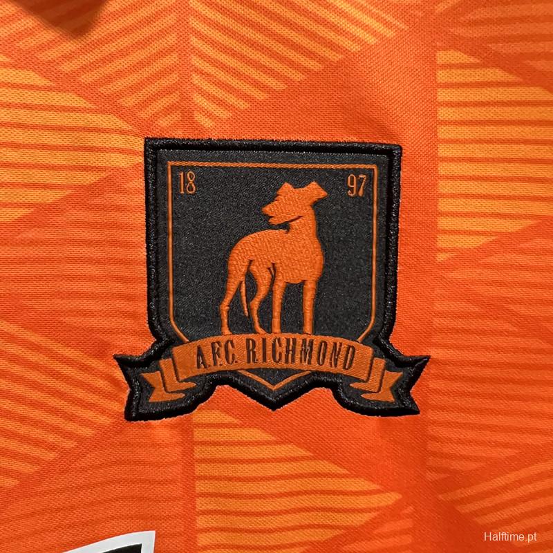 23-24 AFC Richmond Away Orange Soccer Jersey