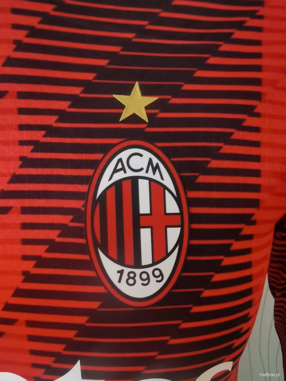 Player Version 23/24 AC Milan Home Long Sleeve Jersey