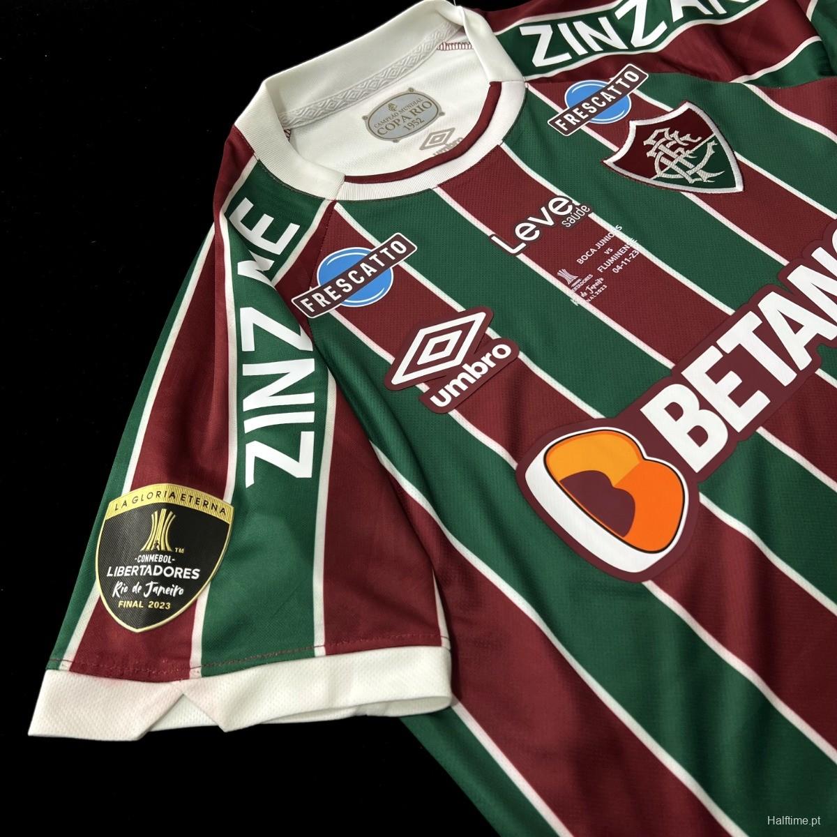 23/24 Fluminense Home Final Match Jersey With All Sponsors And Patch