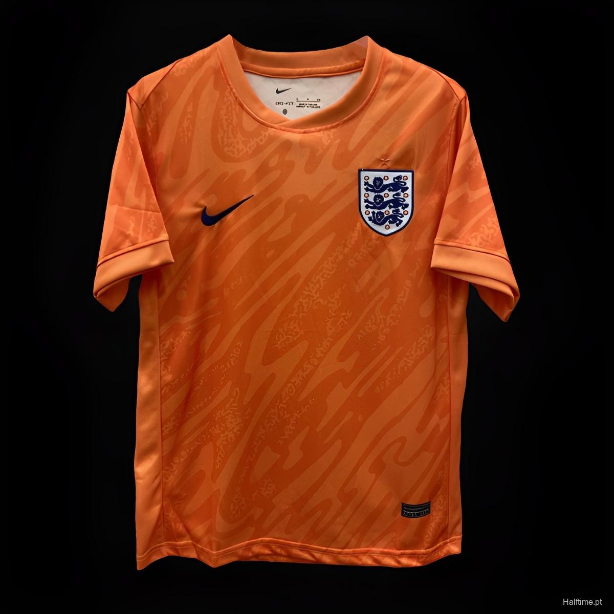 2024 England Orange Goalkeeper Jersey