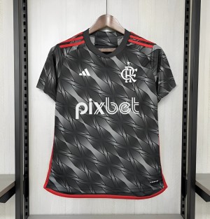 24/25 Womens Flamengo Third Black Jersey With Full Sponsor