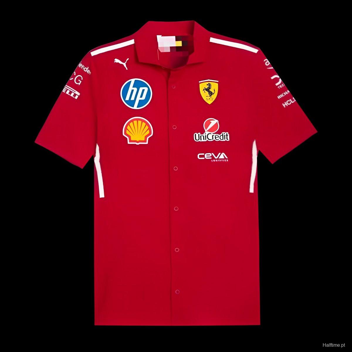 Scuderia Ferrari 2025 Team Short Sleeve Shirt - F1 Racing Style