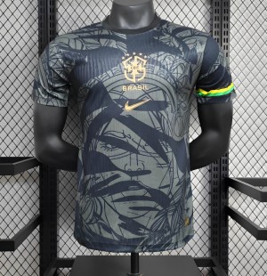 25/26 Player Version Brazil Commemorative Edition Black Jersey